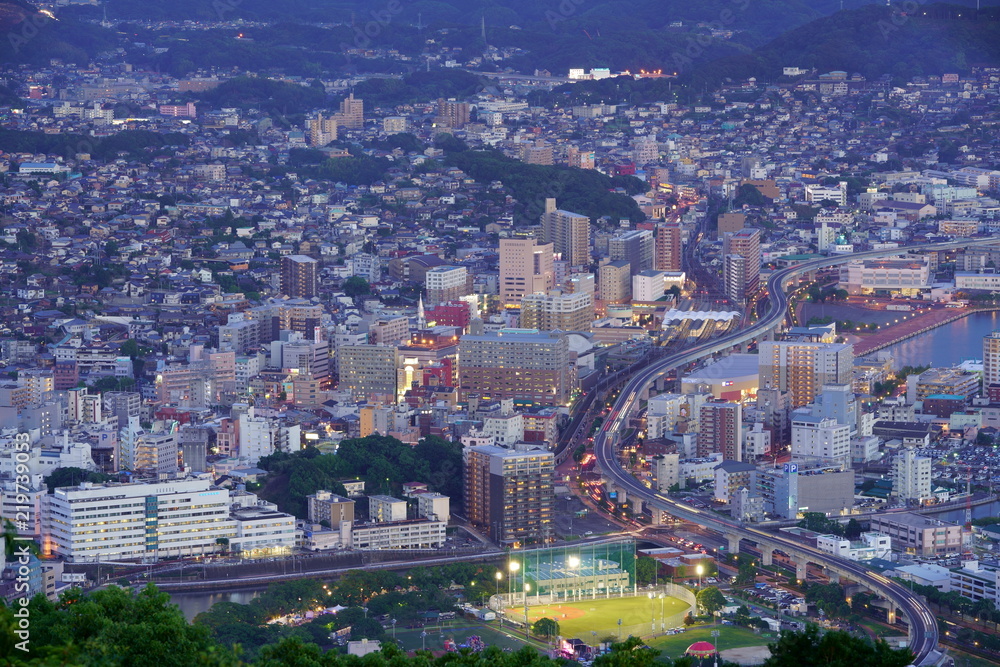 Obraz premium [長崎県]佐世保市夜景