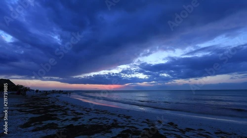 sunset in holbox
