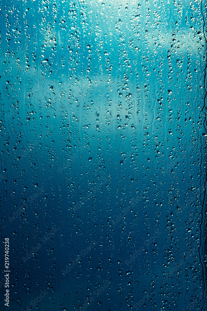 Fototapeta premium Rainy day, raindrops on the window