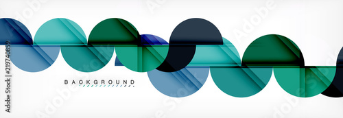 Circle abstract background, geometric illustration