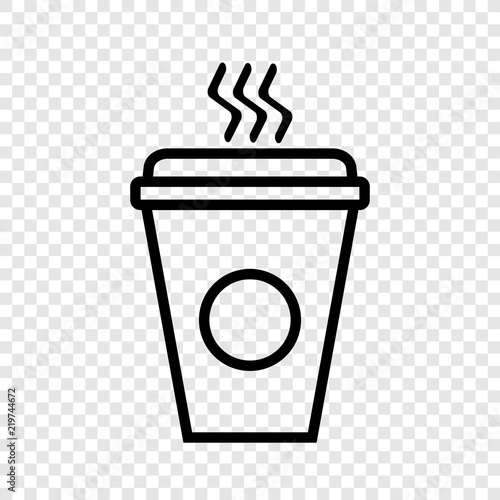 Coffee cup icon on transparent background