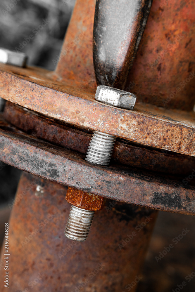 Rostige Flanschverbindung 