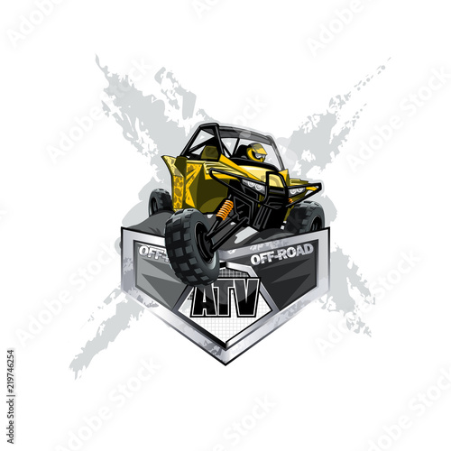 Off-Road ATV Buggy Logo, Extreme.