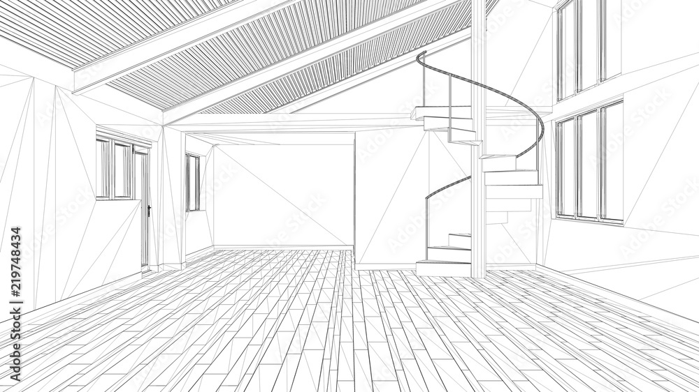 Interior Design Project Black And White Ink Sketch Architecture   1000 F 219748434 YRNX9JmXUIxUfisSV6C6ibN06YDHWJpL 