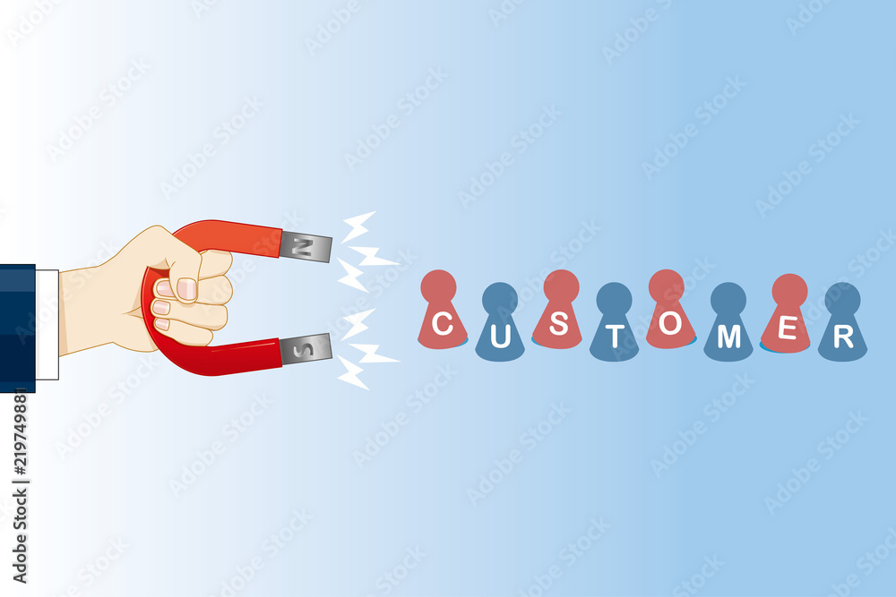 磁石を持つ手とお客様を吸引するイラスト マーケティング ビジネスイメージ Magnet Illustration Stock ベクター Adobe Stock 磁石を持つ手とお客様を吸引するイラスト マーケティング ビジネスイメージ Magnet Illustration Stock ベクター Adobe Stock