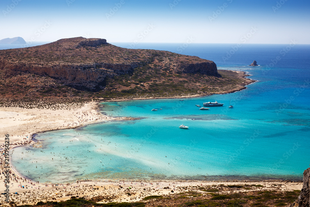Beautiful landscape of Balos beach in crete