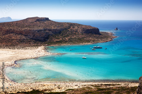 Beautiful landscape of Balos beach in crete