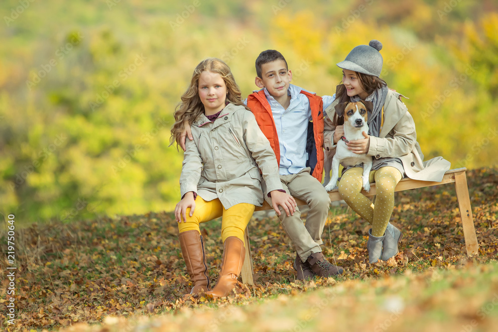 Beautiful fashionable children Beautiful fashionable children