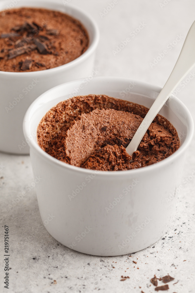 Chocolate mousse from aquafaba. Vegan chickpea dessert. Chocolate mousse from aquafaba. Vegan chickpea dessert.