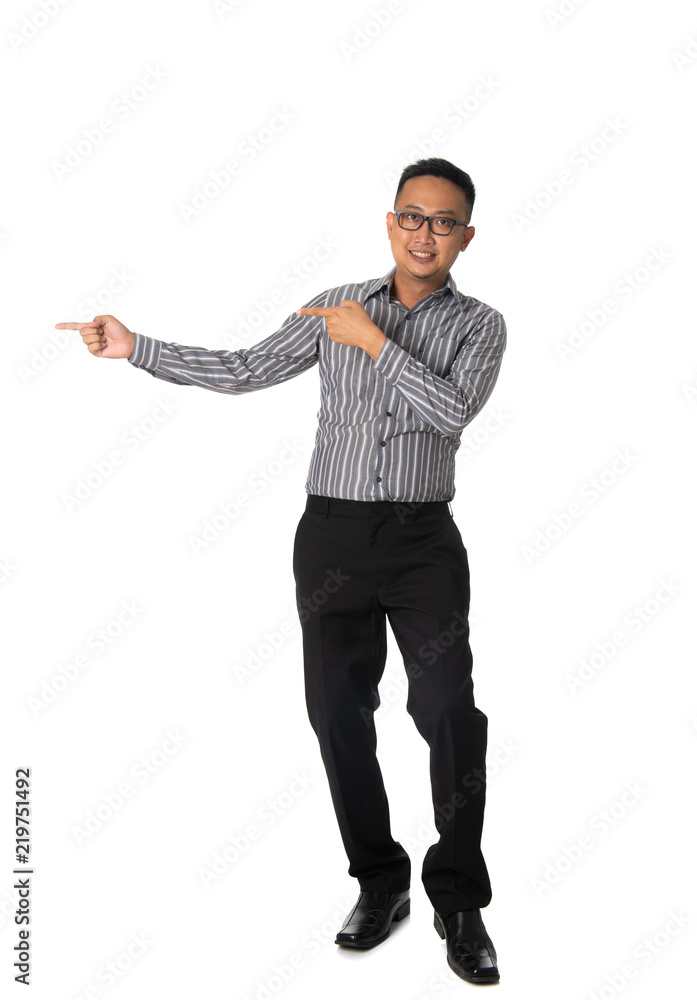 asian businessman pointed at somewhere happy and shocked asian businessman pointed at somewhere happy and shocked