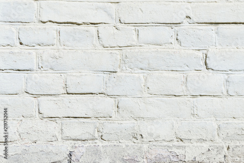 white brick wall texture, full frame view
