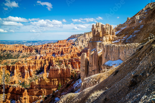 Red Rocks Hoodoos in Inspiration Point at Bryce Canyon National Park, Utah