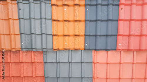 different colors of tiles for roofs of houses