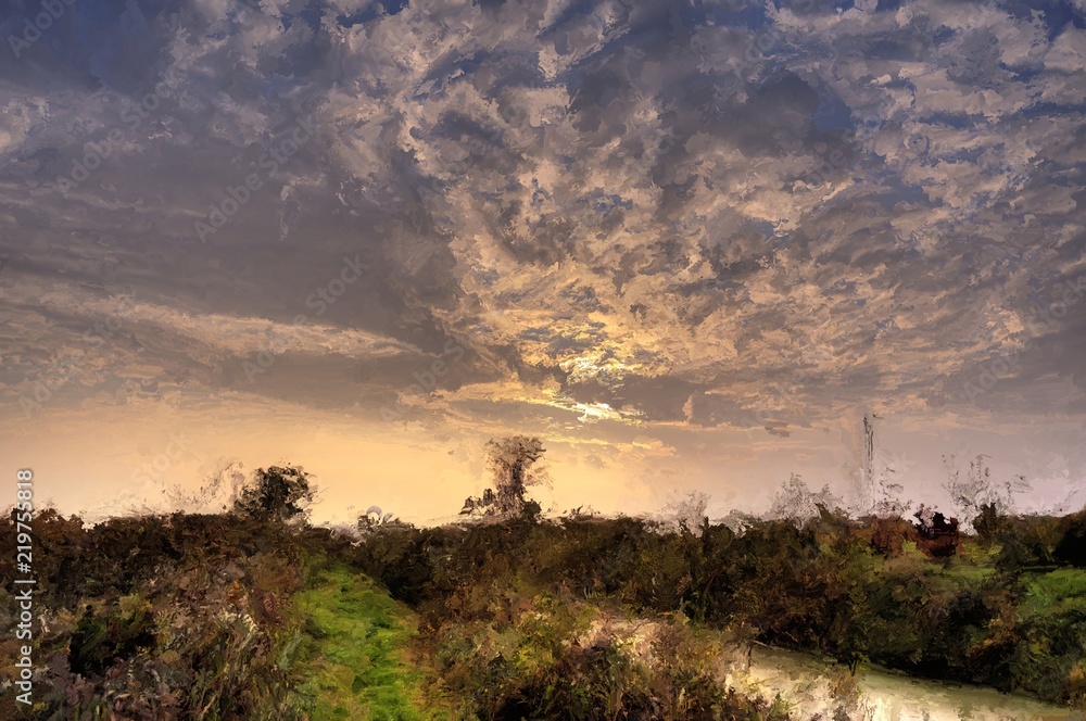 Digital Painting of a Landscape Digital Painting of a Landscape