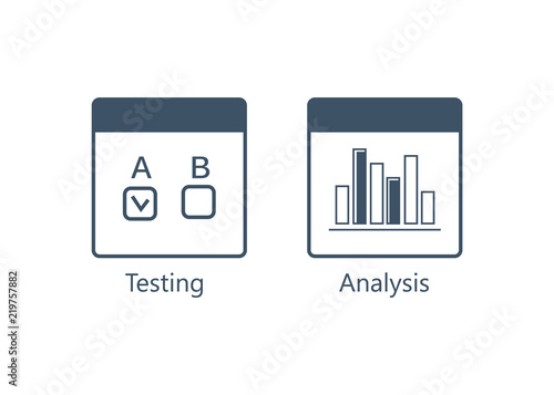 SEO Usability vector icons set. Analysis icons set