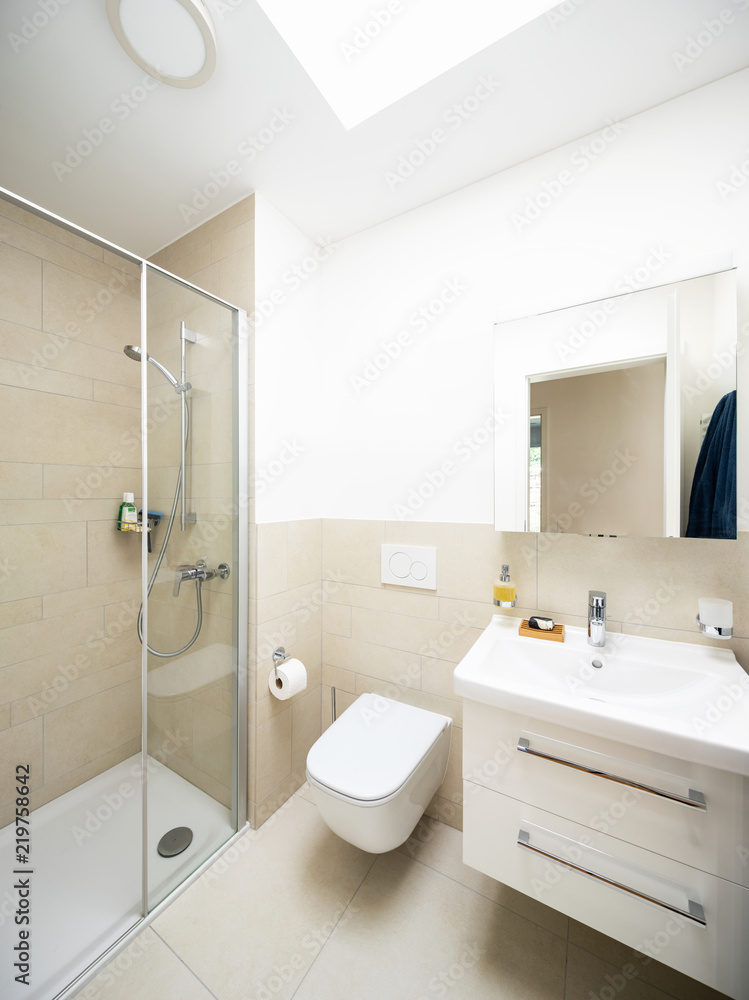 Interior of a modern bathroom Interior of a modern bathroom