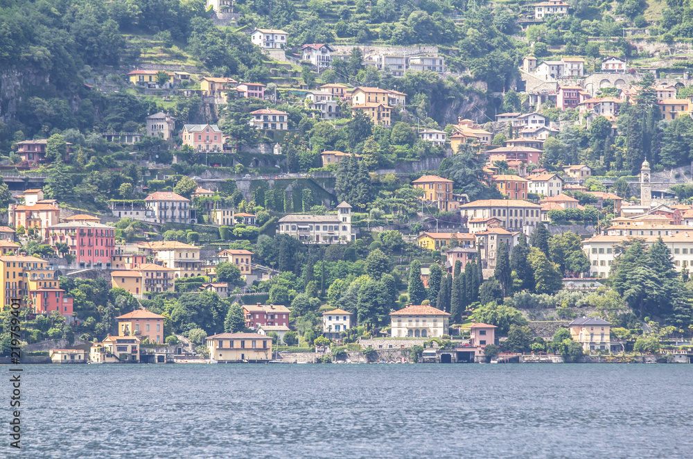 Como Lake district landscape. Italy