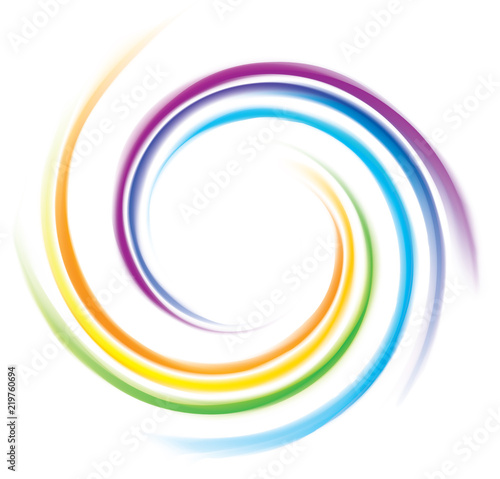 Vector backdrop of spiral rainbow spectrum