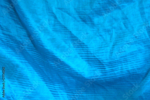 Blue Crumpled Fabric Background