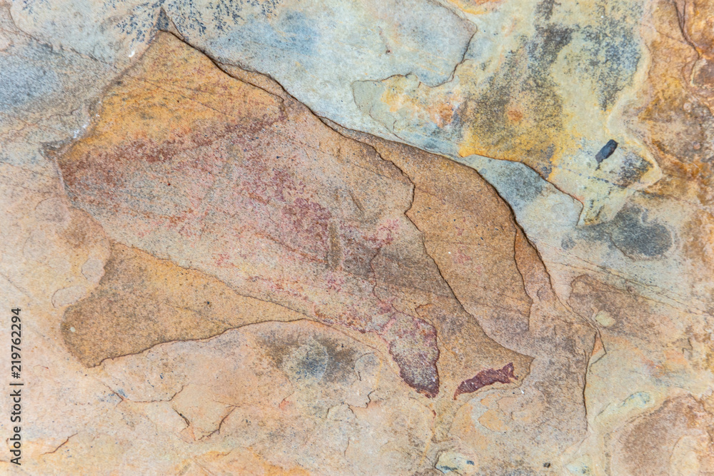 Fototapeta premium Brown and blue marble texture with natural pattern for background.