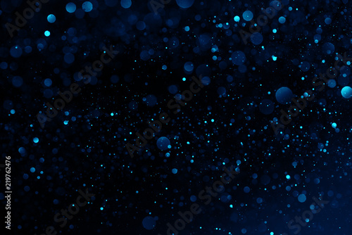 Glitter sparkles blue abstract background