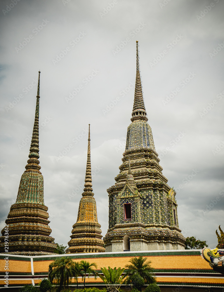 Fototapeta premium Temple Wat Pho Old History in Bangkok, Thailand.