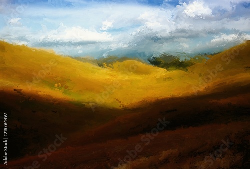 Digital Painting of a Landscape