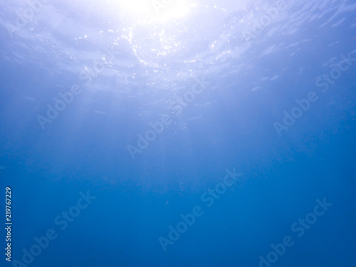 Sunray in underwater