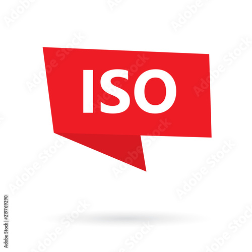 ISO concept on a speach bubble- vector illustration