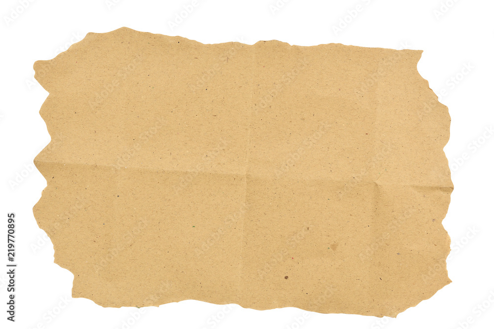 Torn brown paper