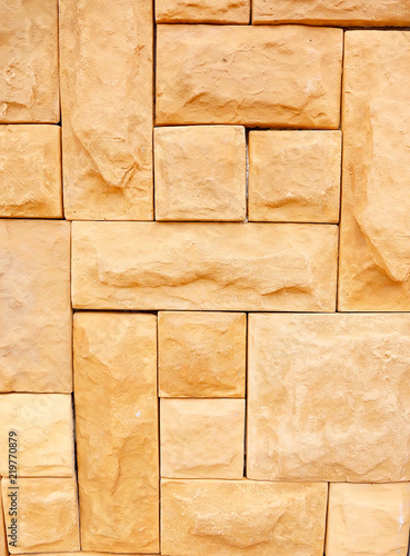 Sandstone brick wall pattern and background texture