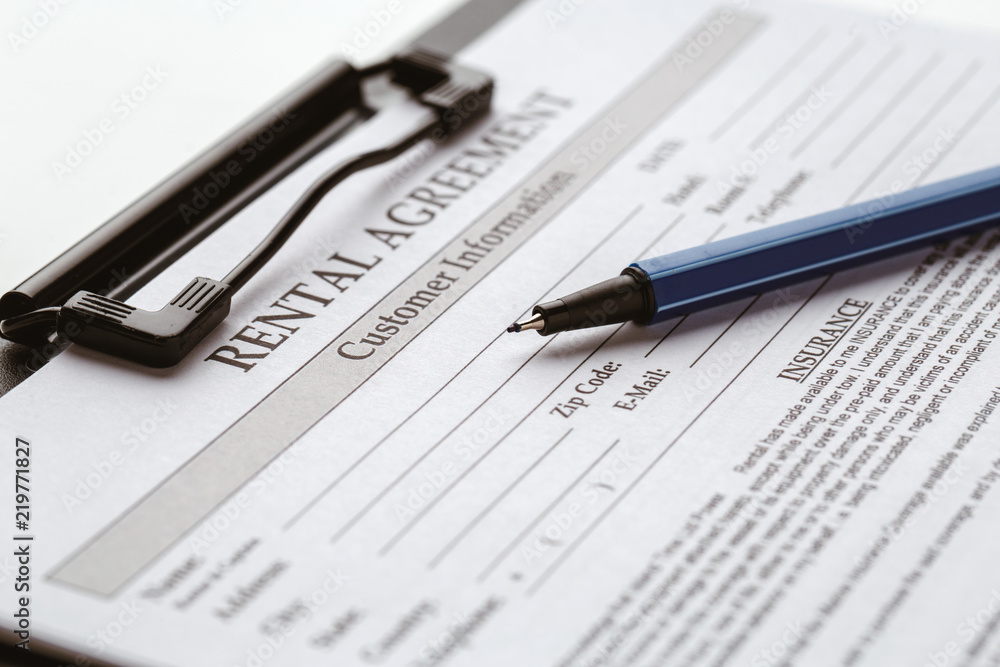 contract form, selling and buying home or condo concept contract form, selling and buying home or condo concept