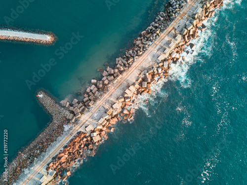 Aerial views Port Kembla Breakwall photo