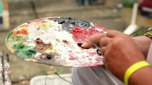 Painting, brush