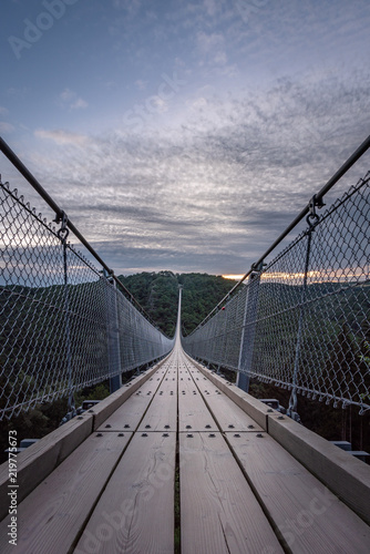 Fototapeta Naklejka Na Ścianę i Meble -  Geierlay, suspension bridge in Germany