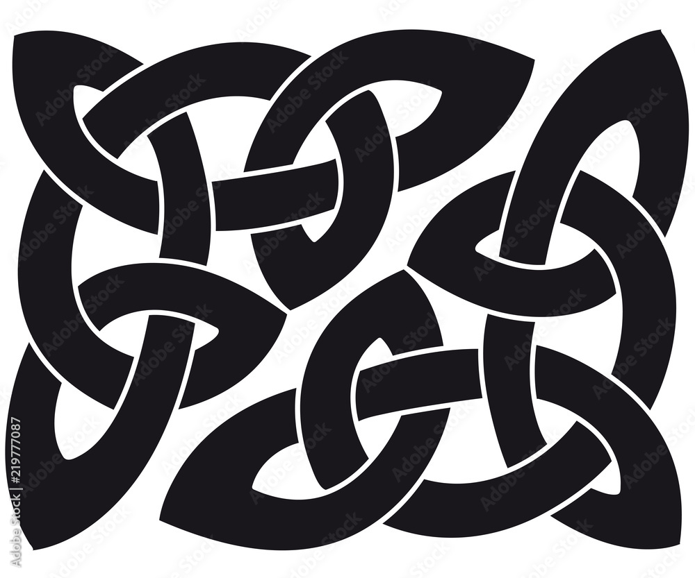 Fototapeta premium Szablon węzła celtyckiego sylwetka walltattoo wallticker