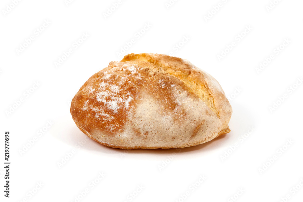Freshly baked bread isolated on white background Freshly baked bread isolated on white background