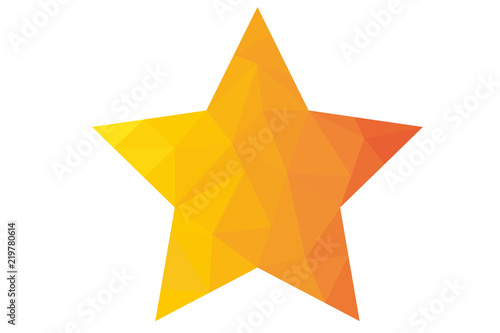 Estrella de color amarillo formada por triángulos.