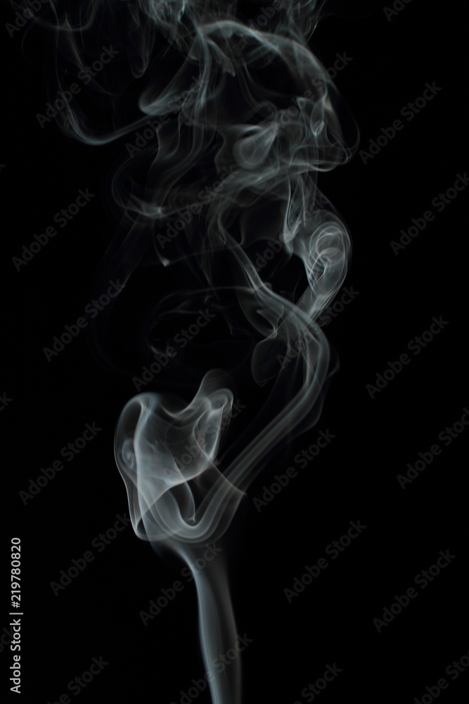 White smoke texture on black background White smoke texture on black background