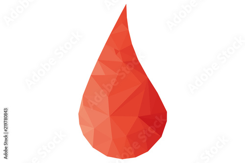 Gota de sangre formada por rectángulos. 