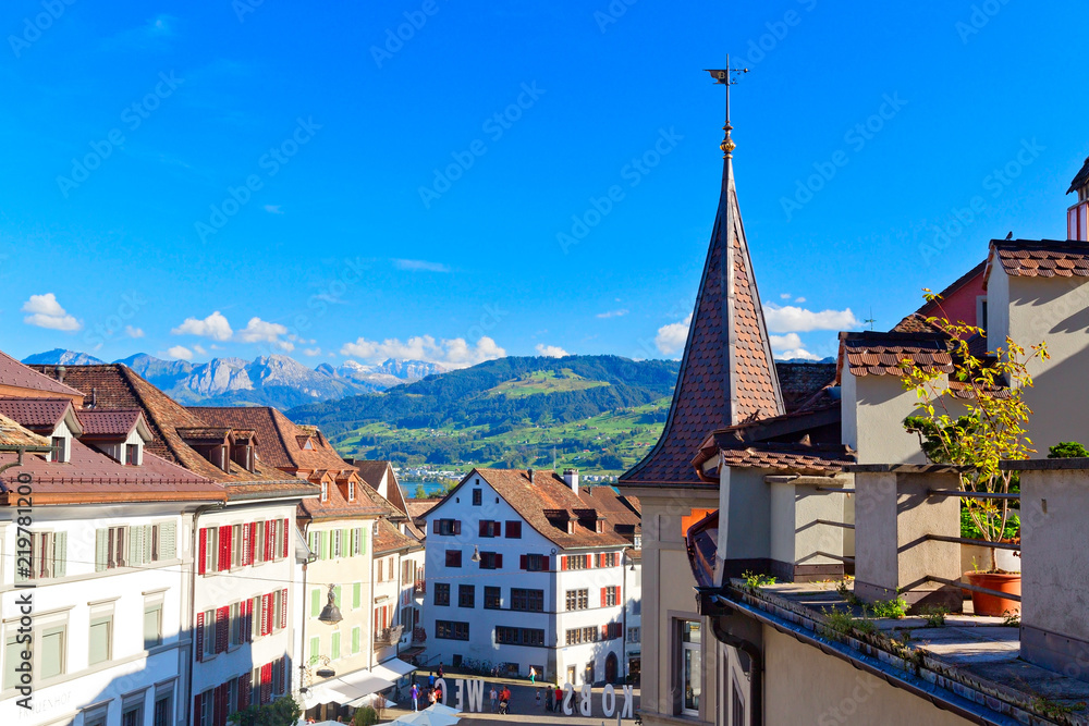 Naklejka premium Rapperswil am Zürichsee, Schweiz
