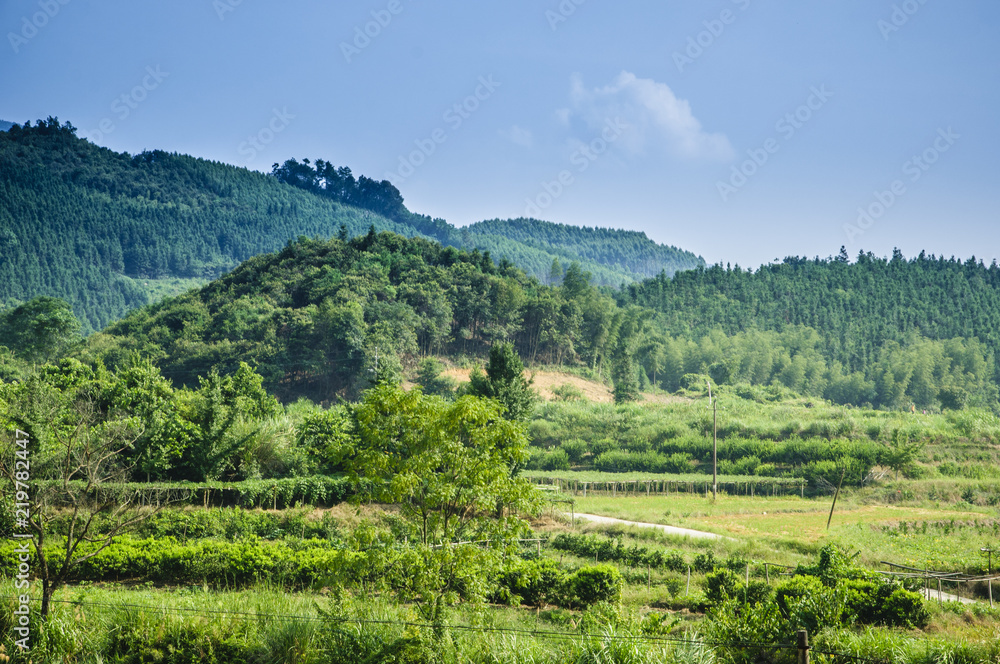 Mountains and countryside scenery