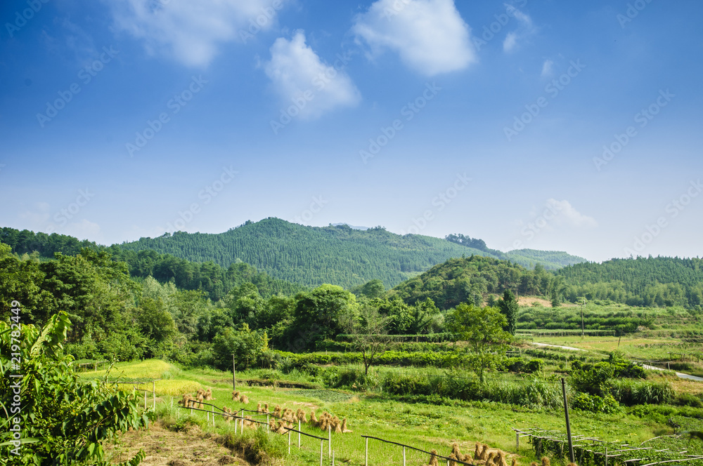 Mountains and countryside scenery