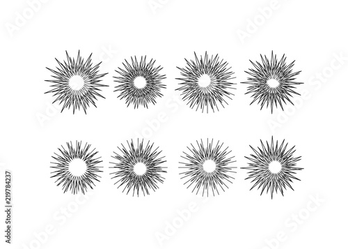 Bright firework  decoration twinkle  shiny flash. Sparkle lights vector