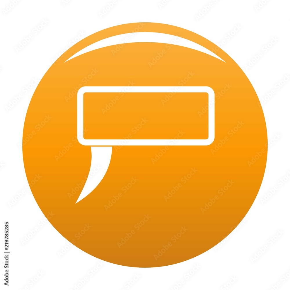 Speech bubble icon. Simple illustration of speech bubble vector icon for any design orange Speech bubble icon. Simple illustration of speech bubble vector icon for any design orange