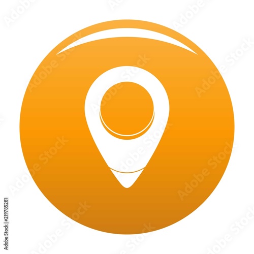 Fixation pin icon. Simple illustration of fixation pin vector icon for any design orange