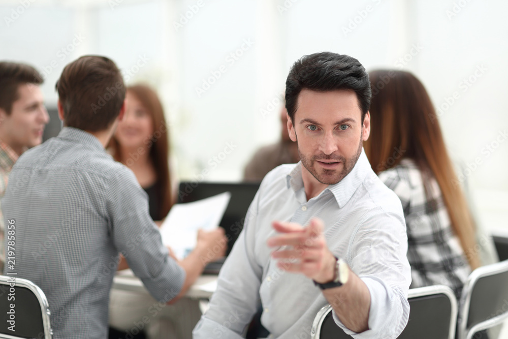 close up.businessman and business team at the Desk close up.businessman and business team at the Desk