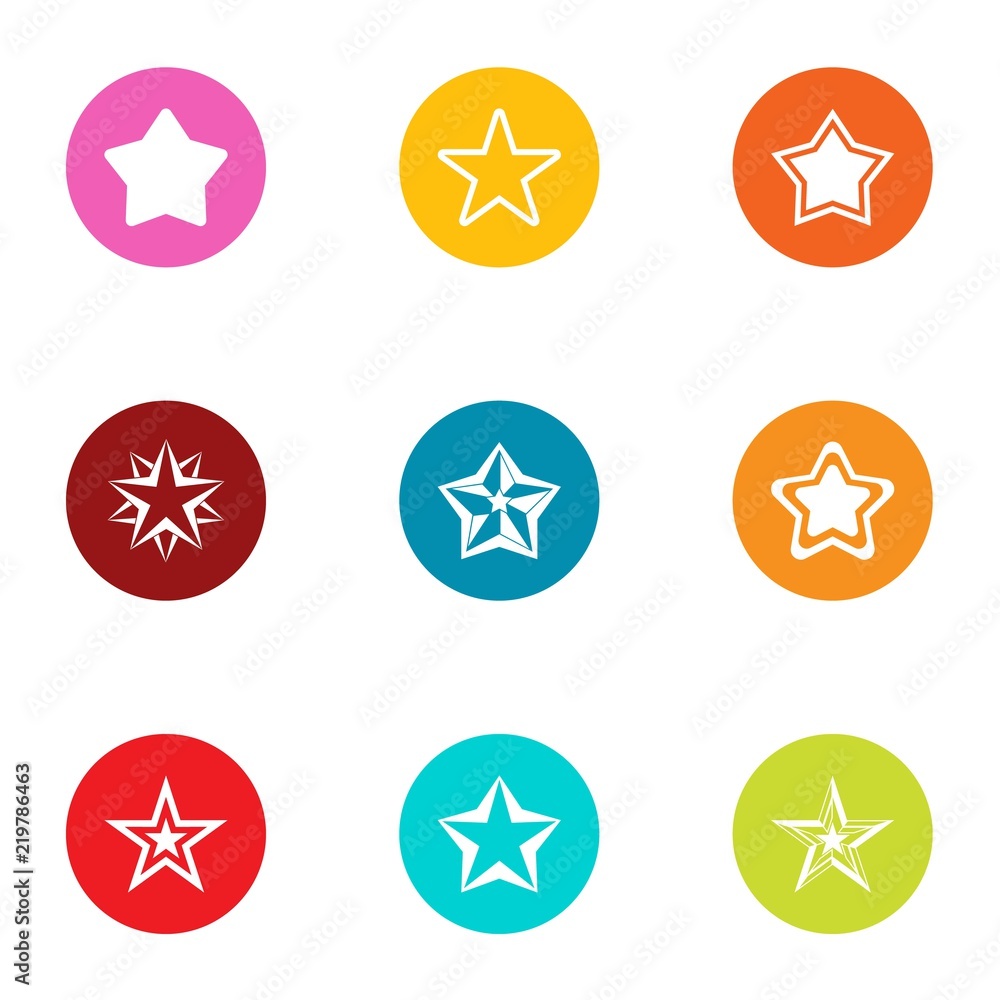 Stellar icons set. Flat set of 9 stellar vector icons for web isolated on white background Stellar icons set. Flat set of 9 stellar vector icons for web isolated on white background