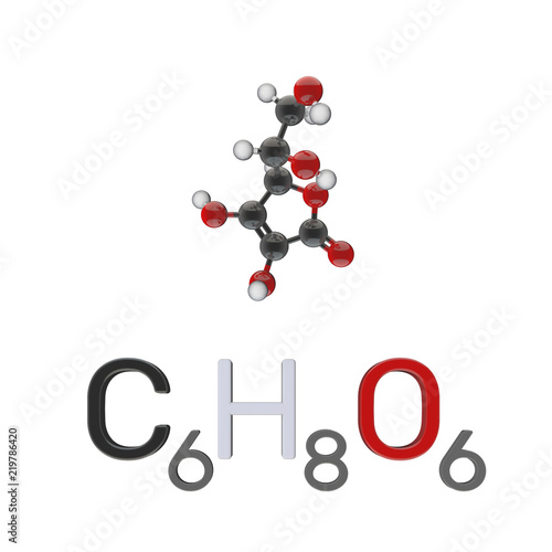 Ascorbic acid model molecul...