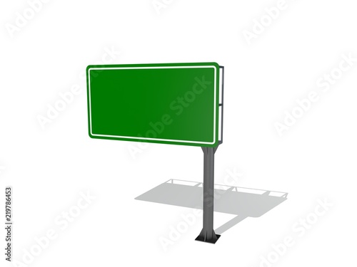 Blank highway sign. Isolate...